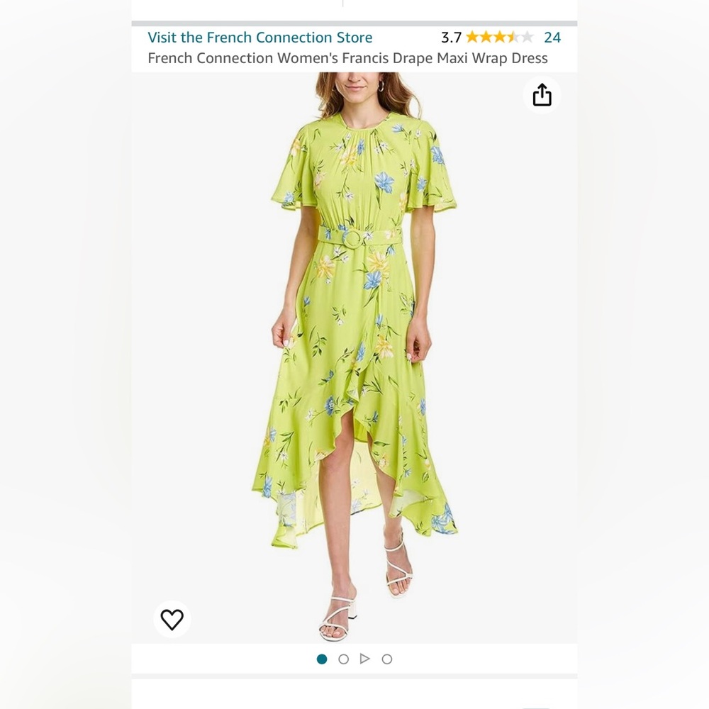 French Connection Francis draped hi-low maxi dress, size 4, NWT